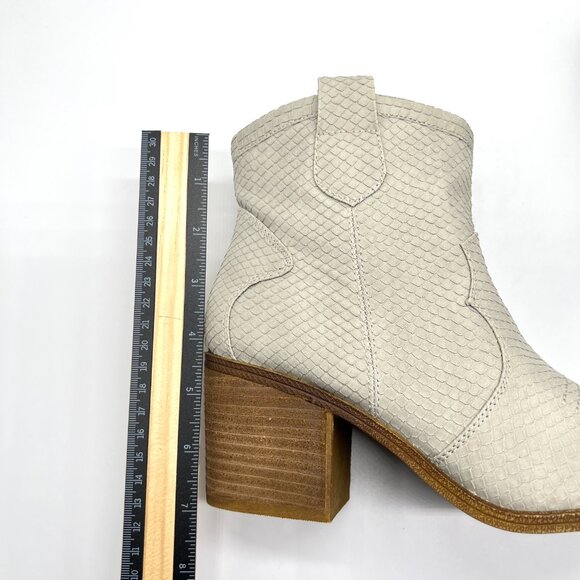 Dirty Laundry Womens Size 7 Unite Gray Snakeskin Western Ankle Boots Shoes‎ - Picture 14 of 16